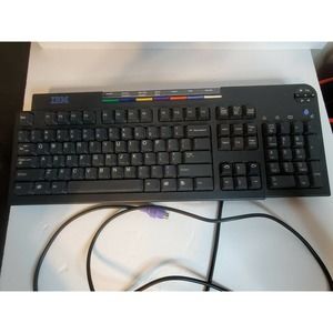 IBM KB-9930 Vintage black PS/2 Multimedia PC Keyboard Internet/Media Controls
